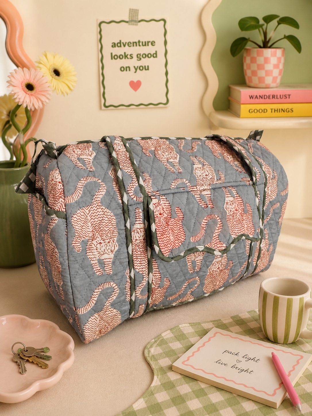 Blush Tiger Duffle