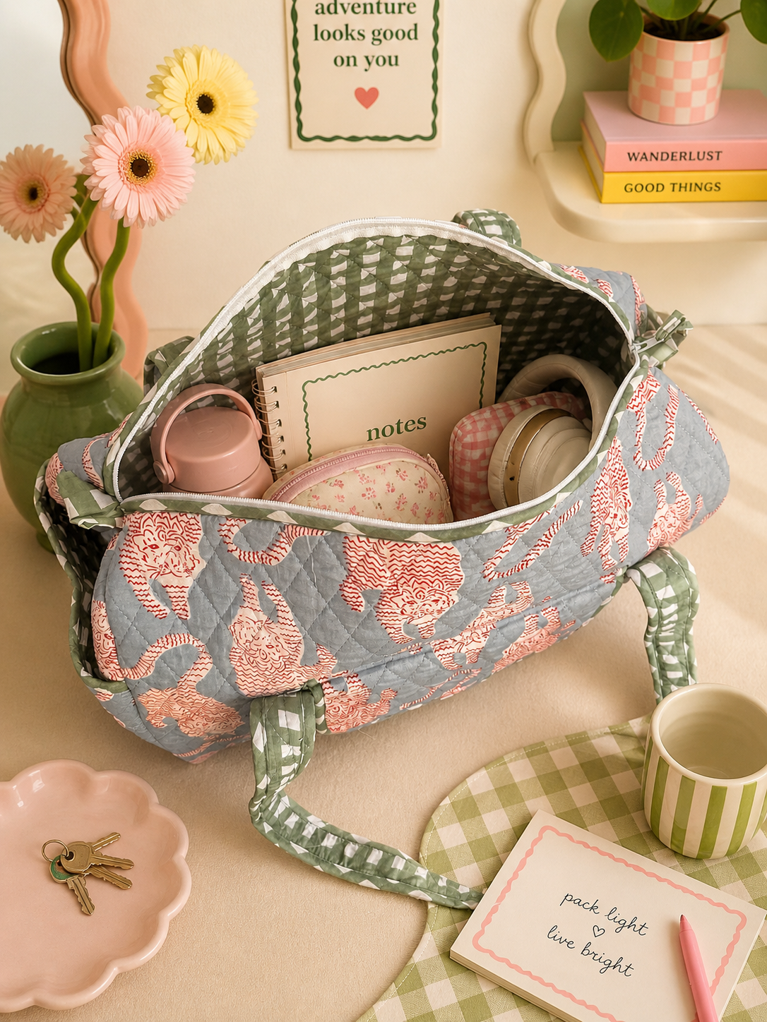 Blush Tiger Duffle