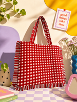 Cherry Picnic Ruffle Tote