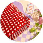 Cherry Picnic Ruffle Tote