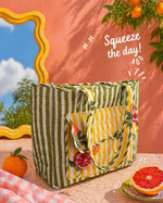 Citrus Bloom Quilted Tote