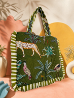 Jungle Whimsy Ruffle Tote