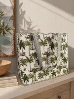 Palm Escape Quilted Tote