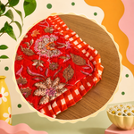 Scarlet Bloom Ruffle Tote
