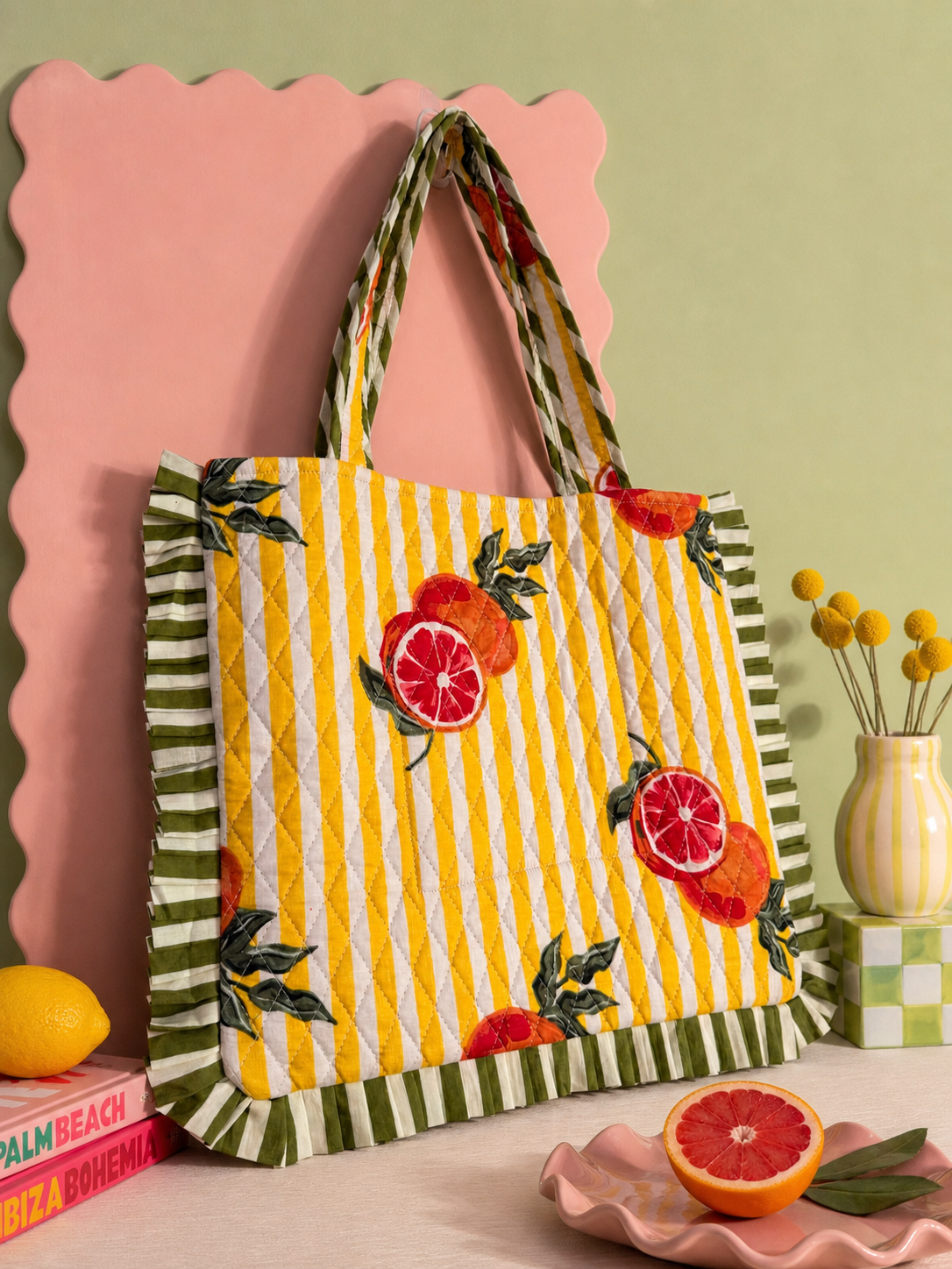 Sunshine Orchard Ruffle Tote